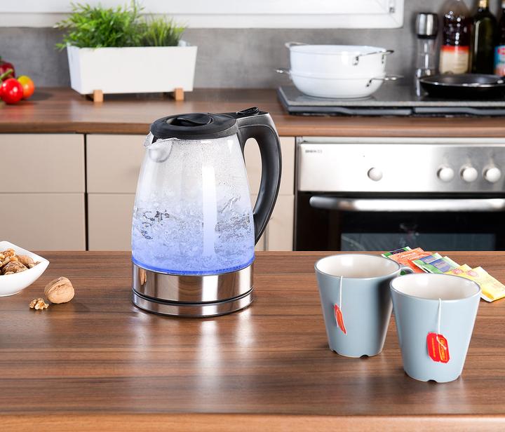 Produktbild Rosenstein & Söhne Glas-Wasserkocher mit blauer LED-Beleuchtung (1.70 l)