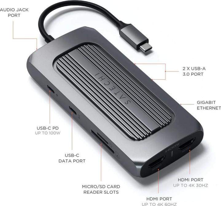 Produktbild Satechi St-Ucmxam (USB-C, 10 Ports)