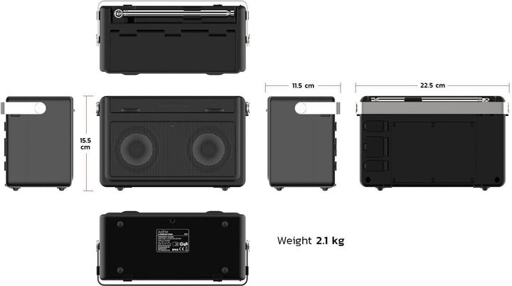 Productafbeelding PerfectPro Audisse (DAB+, Internet radio, VHF, Bluetooth, WiFi)