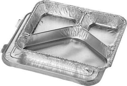 Image du produit Papstar Plateaux + Couvercle Alu - divisé (50 x)