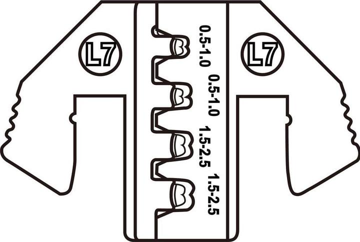 Actual product image Toolcraft TO-8659911 Crimping die 0.5 to 2.5 mm² Suitable for brand (pliers)