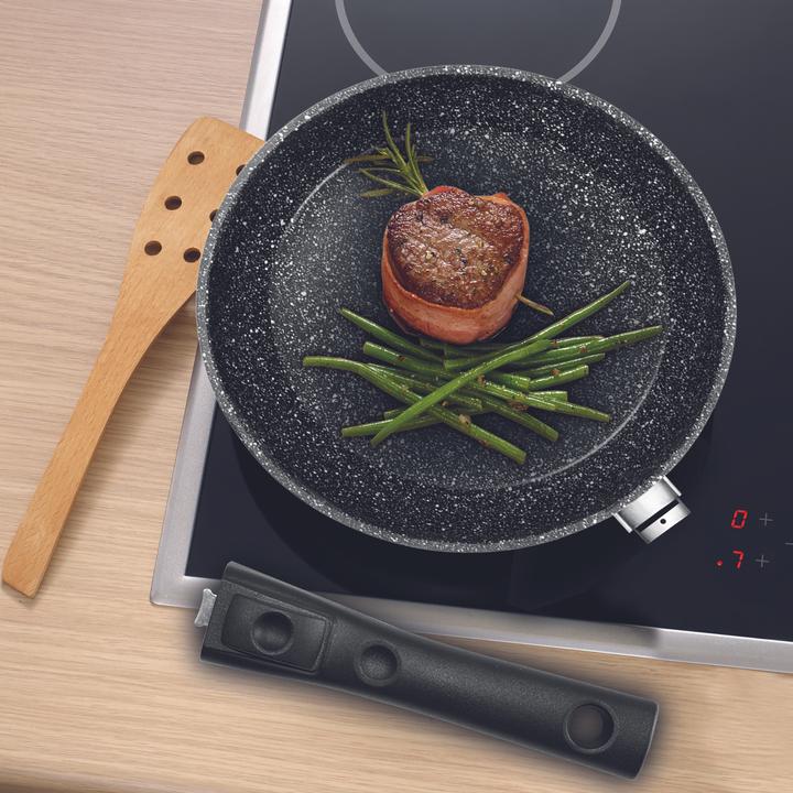Produktbild Stoneline Bratpfanne 28cm, Made in Germany mit abnehmbarem Griff, Induktion und antihaftbeschichtet (28 cm, Bratpfanne, Aluminium)
