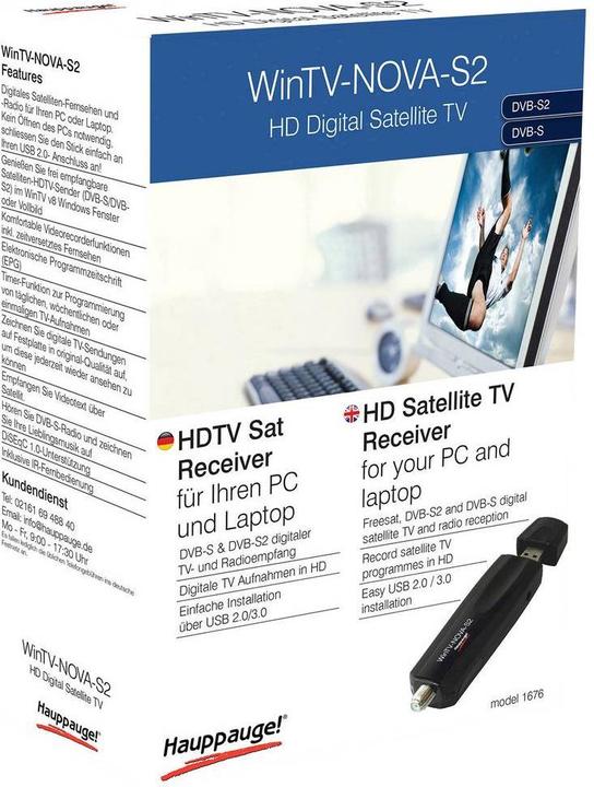 Image du produit Hauppauge WinTV Nova-S2 (USB, DVB-S, DVB-S2)