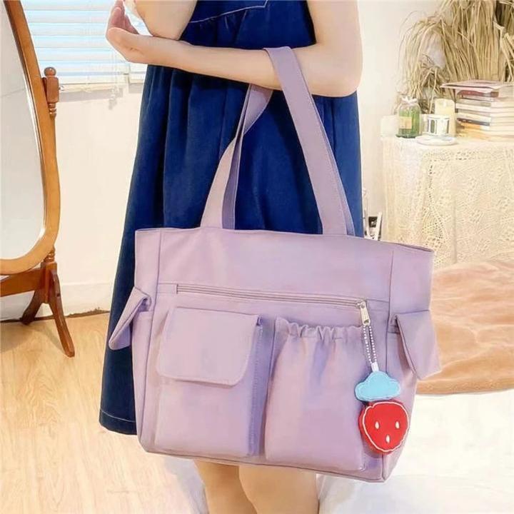 Only-Bags.Store Tasche Messenger Bag Preppy Student Book Bag Nylon Umhängetasche Commuter Handtasche