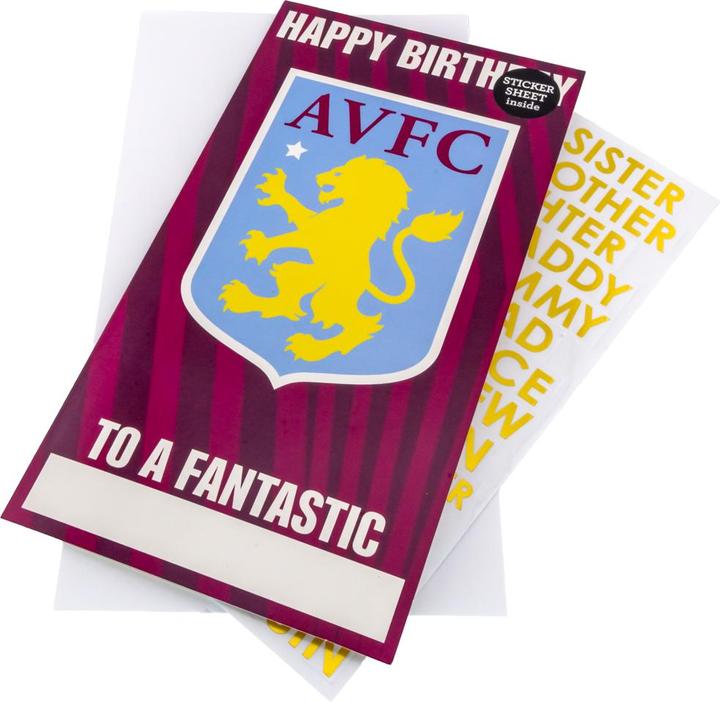 Image du produit Aston Villa FC - Carte d'anniversaire PERSONALISED (1 pcs)
