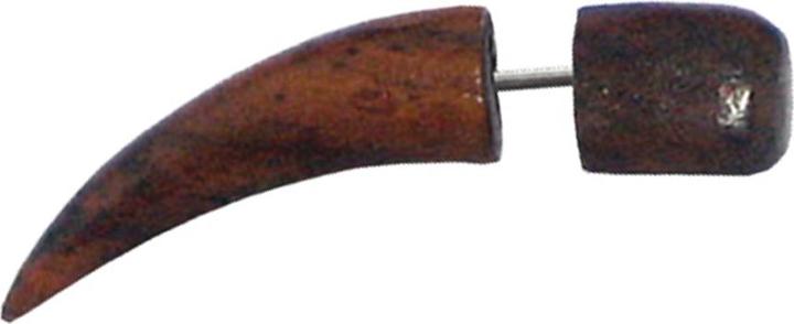 Actual product image Star Piercing Fake Expander gebogen aus Narra Holz (without brass, Organic)