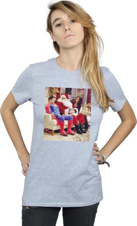 Actual product image Friends Womens/Ladies Couch Santa Cotton Boyfriend T-Shirt (S)