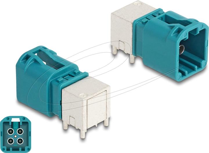 Produktbild Delock Mini FAKRA Z Stecker quad gewinkelt B-Typ PCB (Netzwerkkabel Stecker)