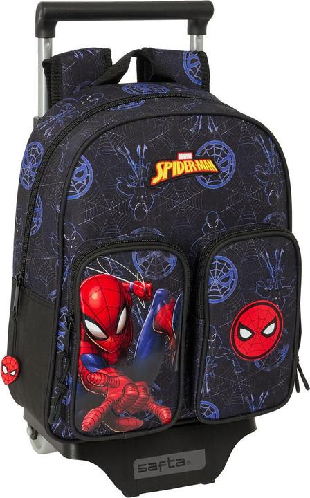 Produktbild Spiderman Schulrucksack mit Rädern Spider-Man Attack Schwarz 27 x 33 x 10 cm