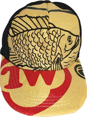 Immagine prodotto Bekos Upcycling - Basecap ricavato da sacchetti di cibo per pesci riciclati, giallo (Taglia unica)