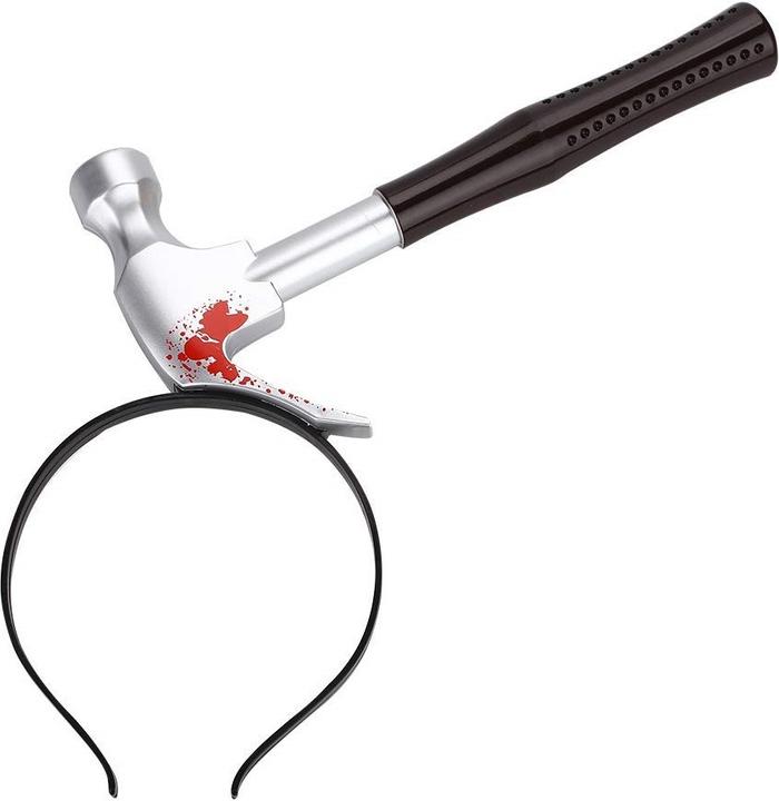 Produktbild PhoneLook Kopfband Stirnband gruselige Verkleidung mit Kunstblut Hammer