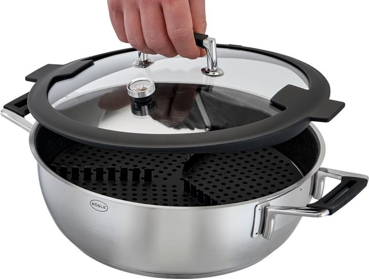 Immagine prodotto Rösle Vaporetto Silence PRO Aroma Ø28cm (28 cm, Cucina a vapore, Acciaio inossidabile)