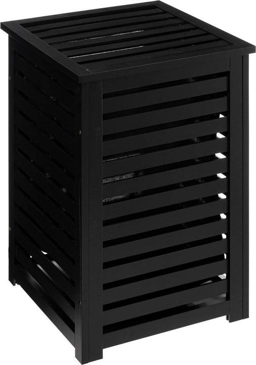 Produktbild JTI Schwarzer Wäschekorb aus Holz - 65 Liter (65 l)