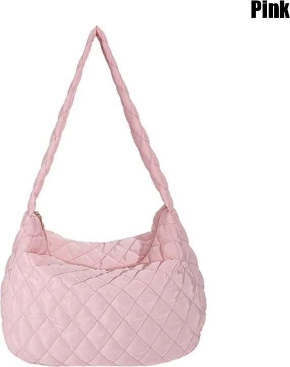 Actual product image Only-Bags.Store Large Capacity Quilted Bag Winter Warm Lightweight Down Cotton Padded Plaid