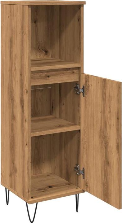 Actual product image VidaXL Bathroom cabinet Midi cabinet Bathroom cabinet Bathroom furniture Cabinet Artisan oak (30 x 30 x 100 cm)