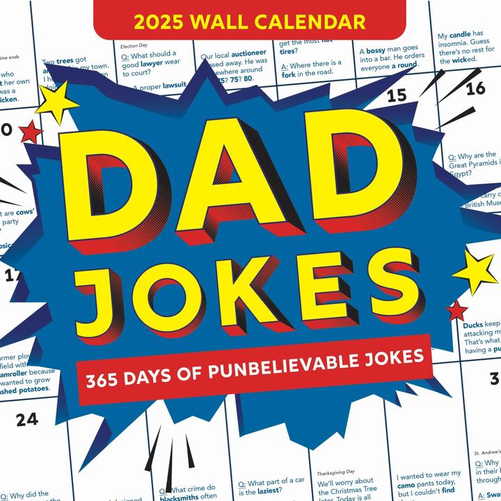Actual product image 2025 Dad Jokes Wall Calendar