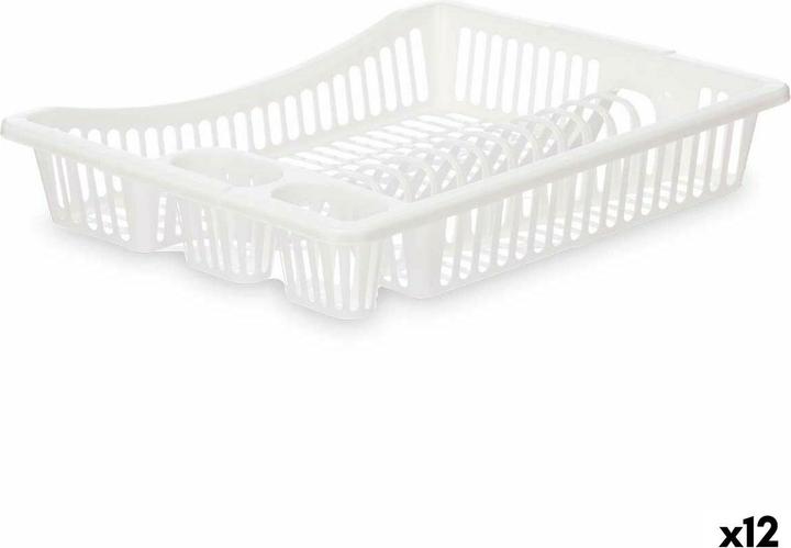 Produktbild Kinvara Abtropfsieb für die Spüle Weiss Kunststoff 45,5 x 8 x 36,5 cm (12 Stück) (45.50 cm)
