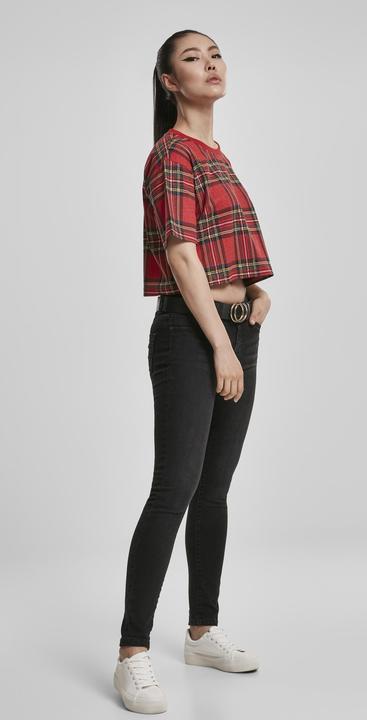 Actual product image Urban Classics Ladies AOP Tartan Short Oversized Tee (XS)