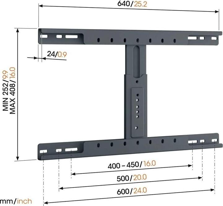 Image du produit Vogels TVA 6950 Accessoires Adaptateur de mur creux pour support TV, noir (Platines de montage / d'adaption)