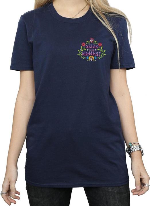Actual product image Disney Womens/Ladies Coco Seize Your Moment Cotton Boyfriend T-Shirt (XL)