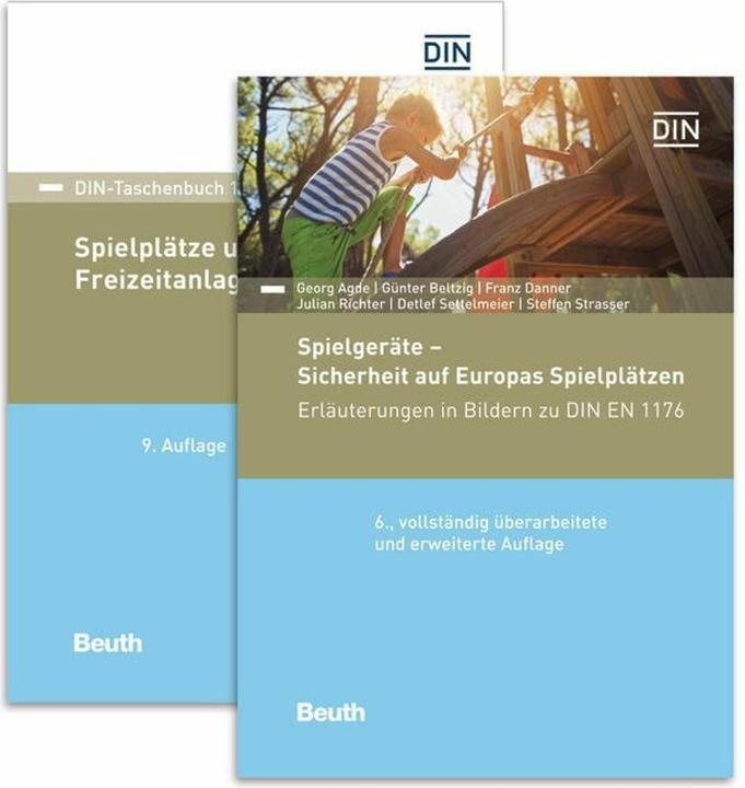 Actual product image Safe playgrounds and playground equipment (German, Franz Danner, Detlef Settelmeier, Günter Beltzig, Georg Agde, Julian Richter, 2023)