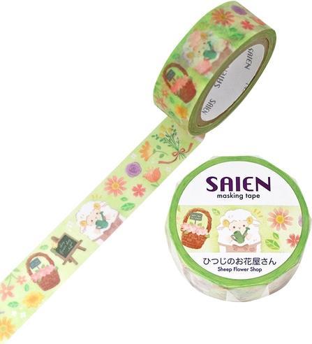 Image du produit Saien Klebeband Washi Masking Tape Sheep Flower Shop