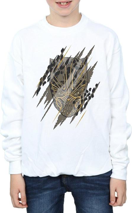 Actual product image Boys Black Panther Gold Head Sweatshirt (128)