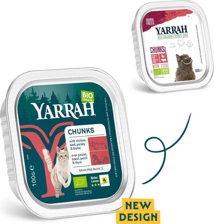 Image du produit Yarrah BIO aliments humides pour boeuf et poulet (Senior, Adulte, Junior, 1 pcs, 100 g)