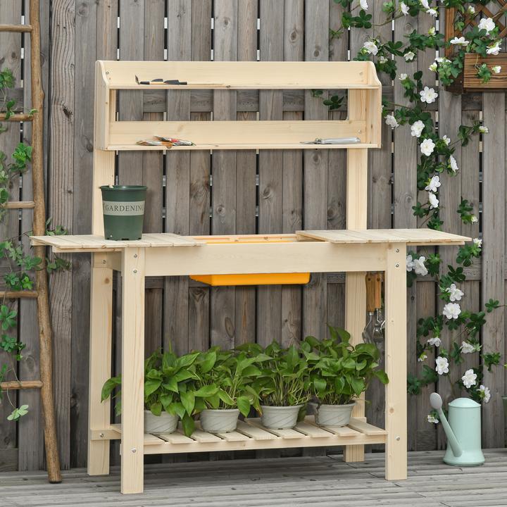 Immagine prodotto Outsunny Tavolo da piantagione con piano di lavoro regolabile (100 cm)