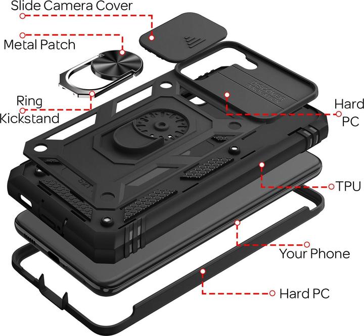 Actual product image Nalia Shockproof military style ring cover (Samsung Galaxy S21)