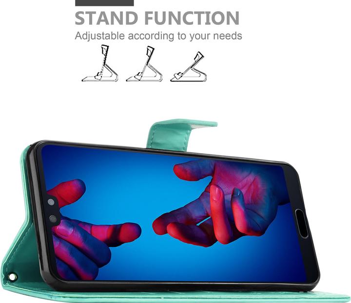 Productafbeelding Cadorabo Bloemen Boekomslag (Huawei P20)