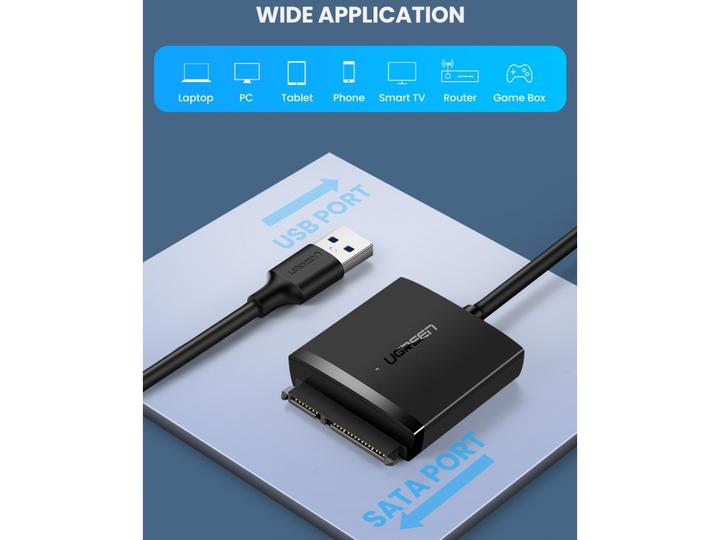 Actual product image Ugreen USB 3.0 to SATA Converter Adapter 2.5" SATA SSD HDD to USB 3.0