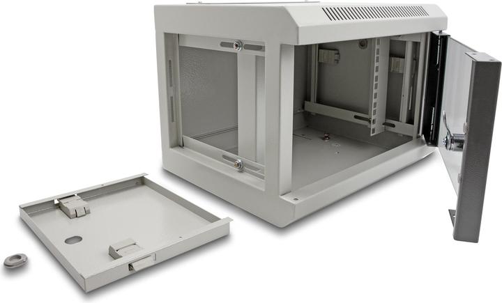 Actual product image Delock 10? Network cabinet with glass door 4 U grey (4 RU, 10 inch rack)