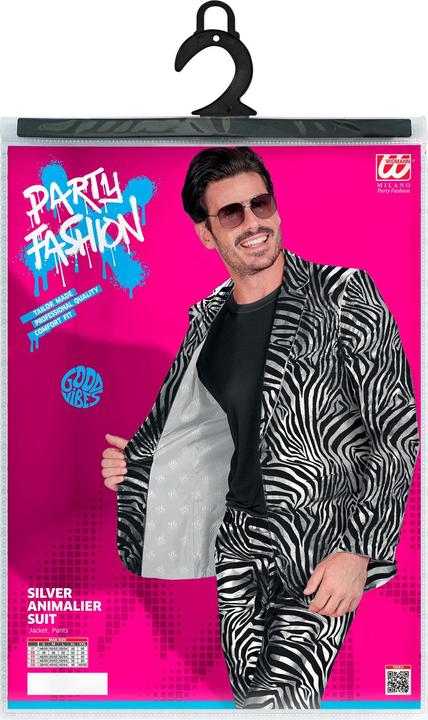 Immagine prodotto Widmann SILBERNER ANIMAL PRINT PARTY FASHION ANZUG (Jackett, Hose), XL (XL)