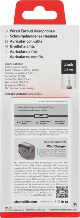 Immagine prodotto SBS Auricolari stereo in-ear Studio Mix 30 (Cablato)