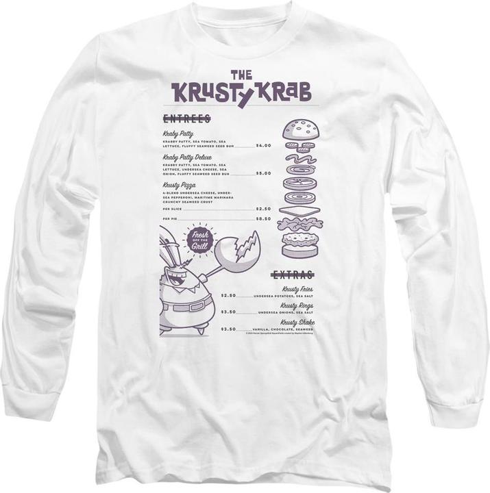 Image du produit Spongebob Squarepants - T-shirt KRUSTY KRAB MENU - Adulte (XL)