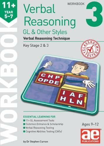 Produktbild 11+ Verbal Reasoning Year 5-7 GL & Other Styles Workbook 3 (Englisch, Andrea Richardson, Dr Stephen C Curran, Katrina MacKay, 2024)