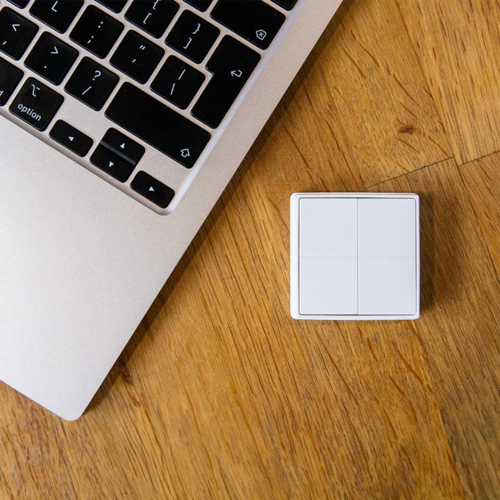 Actual product image Shelly BLU Wall Switch 4 - Stand-Alone