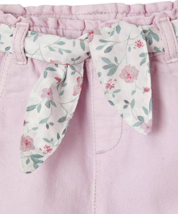 Actual product image Vertbaudet Girls' baby paperbag shorts with belt (74)