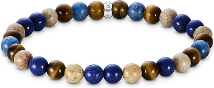 Image du produit Thomas Sabo Bead Armband in Braun und Blautönen (17 cm, Argent 925)