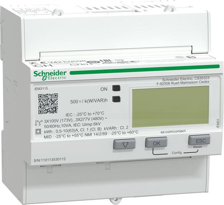 Schneider Electric Acti9 iEM3100 Energy Meter Multi Tariff
