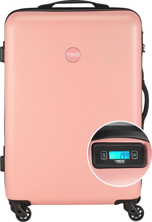 Princess PT01 Skala - Reisekoffer mit integrierter Waage - Pony Pink - M - 66 cm (35 l)