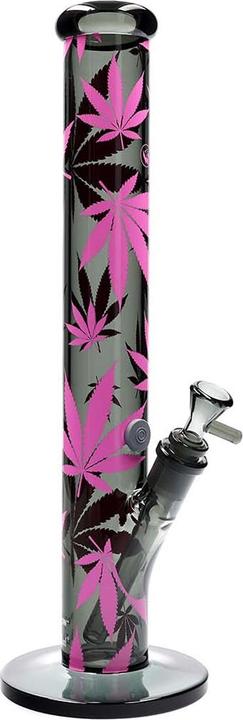 Produktbild Black Leaf Bong Glas Pink Cannaleaf, 40cm