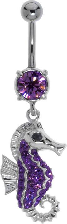 Bijouteria Bauchpiercing (Chirurgenstahl 316L, Kristall, Messing rhodiniert)