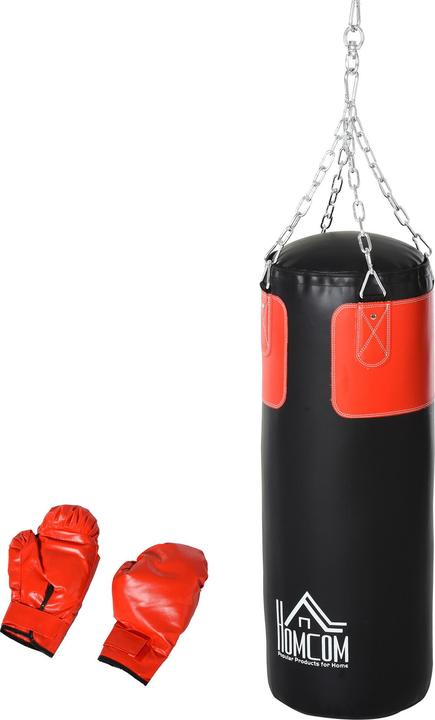 Homcom Boxsack mit Boxhandschuhen (30 cm, 16 kg)