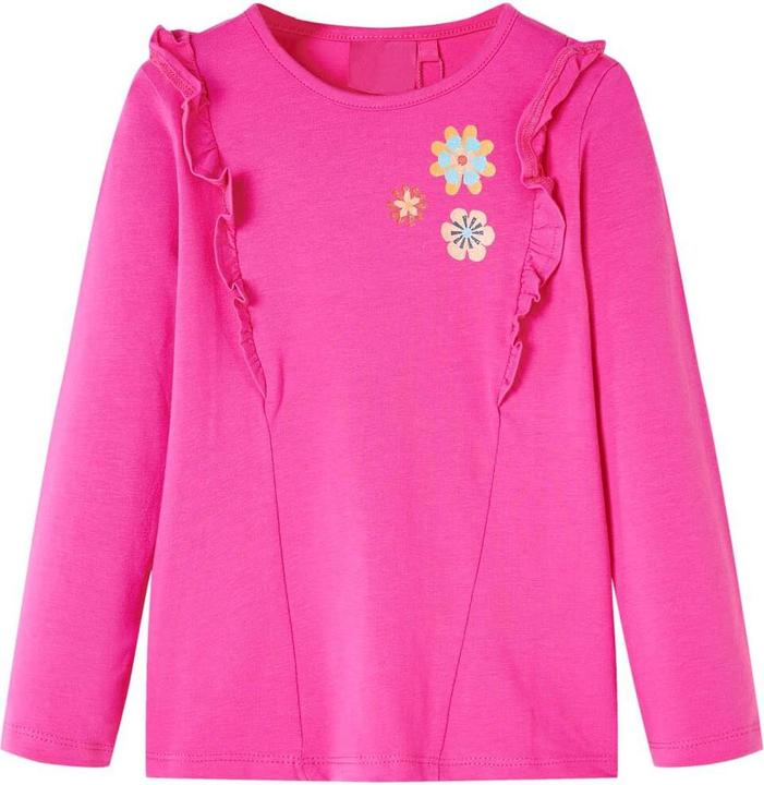 Produktbild VidaXL Kinder-Langarmshirt Dunkelrosa 92,Material: 95 % Baumwolle (92)