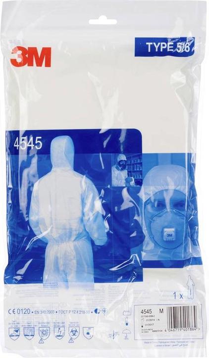 Image du produit 3M 4545L Combinaison 4545 Taille de robe : L Blanc (L)