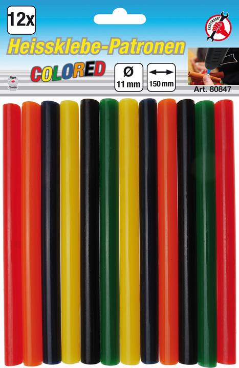 Produktbild BGS Heissklebe-Patronen bunt Ø 11 mm, 150 mm 12-tlg.