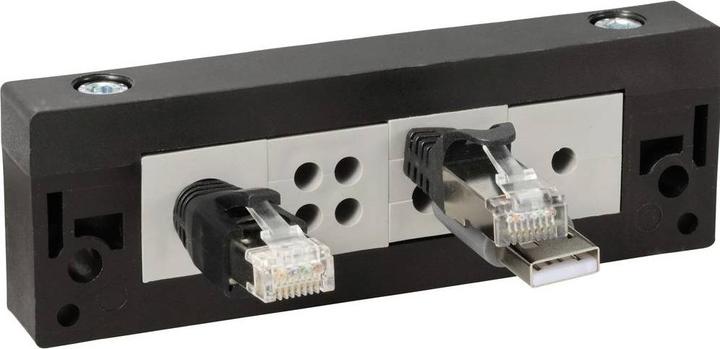 Actual product image Tru Components KEL-E4 Cable entry strip clamp-O max. 16 mm polyamide black 1 pc. (Cable hole, 12 cm)