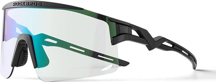 Rockbros Photochromic Cycling Glasses with UV Protection and Corrective Insert - Black (Black, Black)